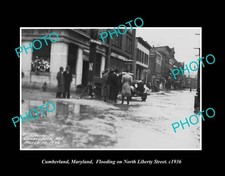 Cumberland Maryland The Floods On Liberty St c1936 Old Large Historic Photo picture