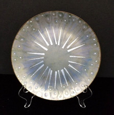 Mirrle Abbott Squires Plate, Enamel on Copper, 8 inches. Vintage. picture