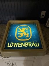 Vintage Löwenbräu Beer Lighted Bar Sign 18x18x8 - Tested/working RARE 1970s-80’ picture