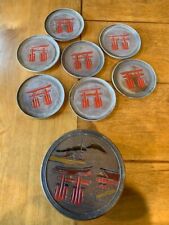 Vintage 7 Japanese Coasters in Original Box picture