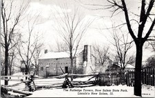 Curteich Postcard The Rutledge Tavern Lincoln's New Salem Ill Unposted 6R646-N picture