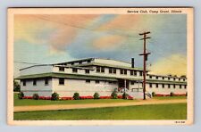 Camp Grant IL-Illinois, Service Club, Antique, Vintage Souvenir Postcard picture