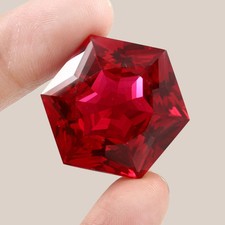 Natural Burmese Red Ruby 11.50 Ct Hexagon Cut Certified Flawless Loose Gemstone picture