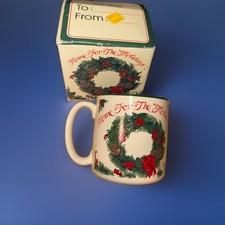 Vintage Potpourri Press Mug Christmas Home For the Holidays 1989 NOS Orig Box picture