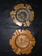 Authentic  Antique Wm Bernard & Frank  NY Bronze Ashtrays picture