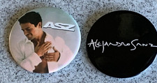 Alejandro Sanz ASZ Vintage 2004 tour pinback button set Rare picture
