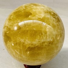 1800G Natural Yellow crystal ball Quartz Citrine sphere Mineral healing 3.96LB picture