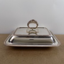 Royal Canadian Navy Morton Parker EPNS Marlboro Plate Lidded Serving Dish picture