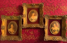 Vintage Set Of 3 Cameo Creation Countess Blessington & Grosvenor Bonaparte 1940s picture