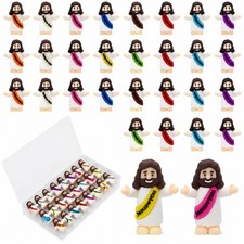 40 Pcs Mini Jesus Figurines in Bulk, Little Loves You Multicolor picture