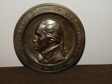 VINTAGE 1932 AUTOMOBILE MUTUAL INS OF AMERICA GORHAM GEORGE WASHINGTON PLAQUE picture
