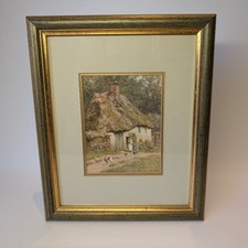 Helen Allingham Antique Prints x3 Framed 1909 English Cottage Art Country Life.  picture