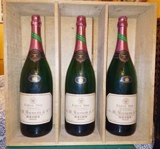 VINTAGE G.H MUMM & CO PRODUCT OF FRANCE 3 LITER BOTTLES IN DISPLAY BOX ORIGINAL  picture