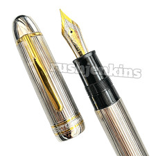 HOT MONTBLANC Meisterstück Solitaire Silver 149 Fountain Pen w/ Box Rare picture