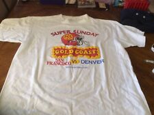 Rare Gold Coast Las Vegas Super Bowl XXIV  T-shirt size XL San Fran Vs.Denver picture