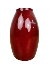 Vintage Scheurich Bullet Vase Oxblood Red Clay Germany 7.25