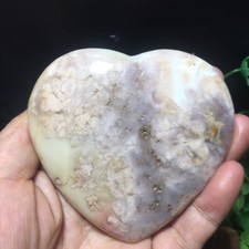 156g  Natural Sakura Agate Heart Hand Carved Gift Healing  87 picture