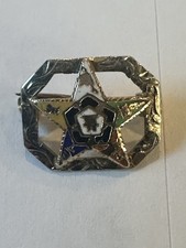 Vintage 10K Gold Order of the Eastern Star OES Past Matron Pin Octagon picture
