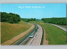 c1960 Hello Greetings From Slushing Michigan MI Postcard picture