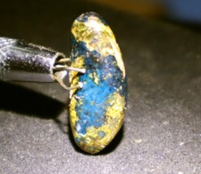 Translucent Domiunican Translucent Blue Amber Polished Stone 24mm free drilling picture