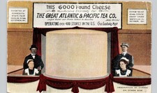 GREAT ATLANTIC PACIFIC TEA CO jersey city nj postcard c1910 new jersey cheese picture