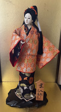 Vintage Japanese Doll Kyo Ningyo Kimono Geisha Bijin Figure Traditional picture