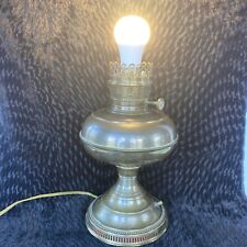 Antique Oil Kerosene Brass Lamp converted to Electric picture