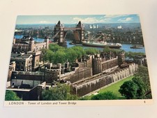 Tower of London and Tower Bridge London England Continental Postcard picture