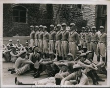 1937 Press Photo Plebes at US Military Academy members of baseball team picture