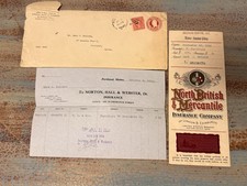 1914 North British & Mercantile Insurance Policy Portland Maine Ephemera Lot picture