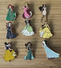 Lot Of 9 Disney Princess Pins Aurora Belle Merida Elsa Tiana Snow White Ariel picture