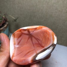 66mm Natural red gate Ashtray crystal tobacco tray sample specimens 125g A3765 picture