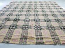 Vintage Welsh Wool Tapestry Blanket Reversible Woolen Coverlet 240x189cms picture