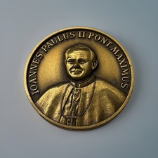 Pope Johannes Paulus II Pont. Maximus Papal Visit 1979 Boston Medallion Token picture