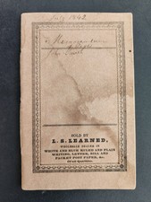 1842 antique SERMON REGISTER Epping nh JOHN SMITH Methodist preacher log picture