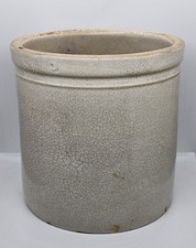 1 Gallon BUCKEYE POTTERY CO Salt Glazed Stoneware Crock Bottom Stamp Macomb 7.5