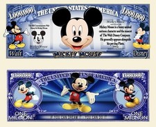 40 Pack Disney’s Mickey Mouse Dollars 1 Million Collectible Novelty Money picture