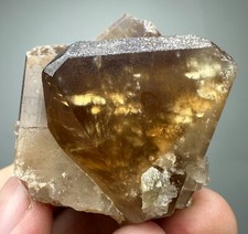 131 Gram Full Terminated Top Honey Color Topaz Huge Tri Crystals From Skardu@PAK picture