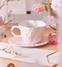 Starbucks 2022 China Official Sakura Petals Cup Mug Saucer Pink Set 12oz 365ML picture