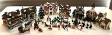 Lot Christmas Village Buildings Seasonal Specialties + Figures 1990s(LOCAL ONLY) picture
