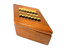 Vintage Wooden Jewelry Trinket Box picture