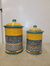 Pascal G. G. Ravello Canisters Farina & Zuchero Made In Italy picture