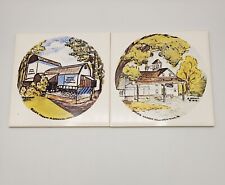Vintage H&R Johnson Ltd Ceramic Tiles Made in England Lot of 2 picture