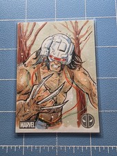 2025 Topps Chrome Deadpool - Weapon X George Vega 1/1 Sketch Auto Silver Foil picture