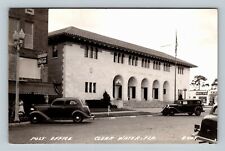 RPPC Clearwater FL, Post Office, Coca-Cola, Florida c1945 Vintage Postcard picture