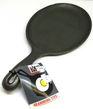 Vtg Cast Iron Lodge USA Oval Fajita Skillet 10
