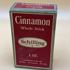 Vintage Schilling Cinnamon Whole Stick 1oz Box, Excellent Condition picture