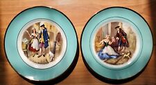 RARE 2X TEAL 'CRIES OF LONDON' COLLECTIBLE DECOR, GOLD TRIM UNMARKED 9