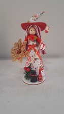 Handmade OOAK Kitchen Witch Doll Whimsical Christmas Holidays Decoration 7in picture