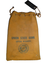 Vintage Union State Bank Deposit Bag Cash Receipts Money Stash Upton WY picture